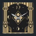 Relógio Quadrado Art deco<br><div class="desc">design de relógio do excelente. Você vai adorar como os outros. Esteja livre para usar este design para outro produto que você quiser ou para personalizar e adicionar seu texto. Siga-me para mais. Obrigado. Tenha um bom dia.</div>