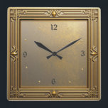 Relógio Quadrado Art Deco<br><div class="desc">design de relógio do excelente. Você vai adorar como os outros. Esteja livre para usar este design para outro produto que você quiser ou para personalizar e adicionar seu texto. Siga-me para mais. Obrigado. Tenha um bom dia.</div>