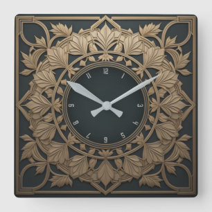 Relógio Quadrado Art Deco