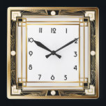 Relógio Quadrado Art Deco<br><div class="desc">design de relógio do excelente. Você vai adorar como os outros. Esteja livre para usar este design para outro produto que você quiser ou para personalizar e adicionar seu texto. Siga-me para mais. Obrigado. Tenha um bom dia.</div>