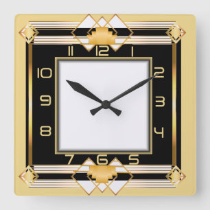Relógio Quadrado Art Deco