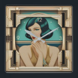 Relógio Quadrado Art Deco<br><div class="desc">design de relógio do excelente. Você vai adorar como os outros. Esteja livre para usar este design para outro produto que você quiser ou para personalizar e adicionar seu texto. Siga-me para mais. Obrigado. Tenha um bom dia.</div>