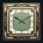 Relógio Quadrado Art Deco<br><div class="desc">design de relógio do excelente. Você vai adorar como os outros. Esteja livre para usar este design para outro produto que você quiser ou para personalizar e adicionar seu texto. Siga-me para mais. Obrigado. Tenha um bom dia.</div>