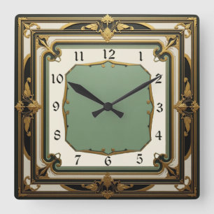 Relógio Quadrado Art Deco