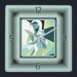 Relógio Quadrado Art Deco diamond Girl<br><div class="desc">design do excelente. Você vai adorar como os outros. Esteja livre para usar este design para outro produto ou para adicionar seu texto. Siga-me para mais. Obrigado. Tenha um bom dia.</div>