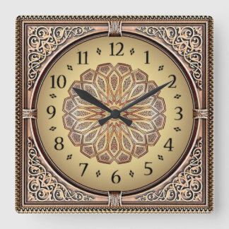 Relógio Quadrado Art Deco Elegant