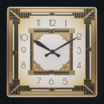 Relógio Quadrado Art Deco Elegante Dourado<br><div class="desc">design de relógio do excelente. Você vai adorar como os outros. Esteja livre para usar este design para outro produto que você quiser ou para personalizar e adicionar seu texto. Siga-me para mais. Obrigado. Tenha um bom dia.</div>