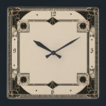 Relógio Quadrado Art Deco Elegante Preto<br><div class="desc">design de relógio do excelente. Você vai adorar como os outros. Esteja livre para usar este design para outro produto que você quiser ou para personalizar e adicionar seu texto. Siga-me para mais. Obrigado. Tenha um bom dia.</div>