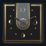Relógio Quadrado Art Deco elegante preto e ouro<br><div class="desc">design de relógio do excelente. Você vai adorar como os outros. Esteja livre para usar este design para outro produto que você quiser ou para personalizar e adicionar seu texto. Siga-me para mais. Obrigado. Tenha um bom dia.</div>