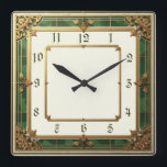 Relógio Quadrado Art Deco Elegante Verde<br><div class="desc">design de relógio do excelente. Você vai adorar como os outros. Esteja livre para usar este design para outro produto que você quiser ou para personalizar e adicionar seu texto. Siga-me para mais. Obrigado. Tenha um bom dia.</div>