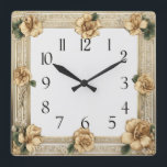 Relógio Quadrado Art Deco Flower<br><div class="desc">design de relógio do excelente. Você vai adorar como os outros. Esteja livre para usar este design para outro produto que você quiser ou para personalizar e adicionar seu texto. Siga-me para mais. Obrigado. Tenha um bom dia.</div>