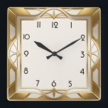 Relógio Quadrado Art Deco gold<br><div class="desc">design de relógio do excelente. Você vai adorar como os outros. Esteja livre para usar este design para outro produto que você quiser ou para personalizar e adicionar seu texto. Siga-me para mais. Obrigado. Tenha um bom dia.</div>