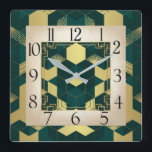 Relógio Quadrado Art Deco Green<br><div class="desc">design de relógio do excelente. Você vai adorar como os outros. Esteja livre para usar este design para outro produto que você quiser ou para personalizar e adicionar seu texto. Siga-me para mais. Obrigado. Tenha um bom dia.</div>