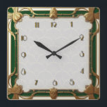 Relógio Quadrado Art Deco Green<br><div class="desc">design de relógio do excelente. Você vai adorar como os outros. Esteja livre para usar este design para outro produto que você quiser ou para personalizar e adicionar seu texto. Siga-me para mais. Obrigado. Tenha um bom dia.</div>