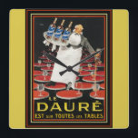 Relógio Quadrado Art Deco Le Daure Ad Wall Clock<br><div class="desc">Relógio De Parede De Qualidade Com Vintage,  Art Deco,  Anúncio Le Daure</div>