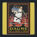 Relógio Quadrado Art Deco Le Daure Ad Wall Clock<br><div class="desc">Relógio De Parede De Qualidade Com Vintage,  Art Deco,  Anúncio Le Daure</div>