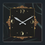 Relógio Quadrado Art Deco lux<br><div class="desc">Excelente do relógio design. você vai adorar como os outros. Esteja livre para usar este design para outro produto que você quiser ou para personalizar e adicionar seu texto. Siga-me para mais. Obrigado. Tenha um bom dia.</div>
