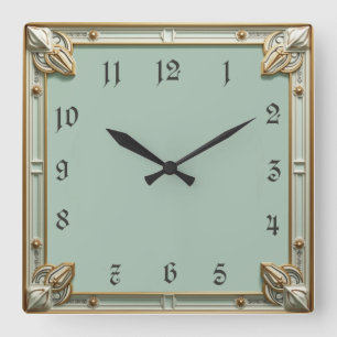 Relógio Quadrado Art Deco Mint