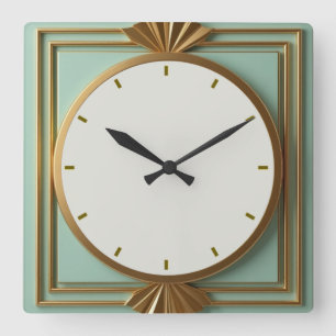 Relógio Quadrado Art Deco Mint