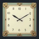 Relógio Quadrado Art Deco Mint<br><div class="desc">design de relógio do excelente. Você vai adorar como os outros. Esteja livre para usar este design para outro produto que você quiser ou para personalizar e adicionar seu texto. Siga-me para mais. Obrigado. Tenha um bom dia.</div>