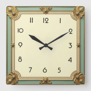 Relógio Quadrado Art Deco Mint