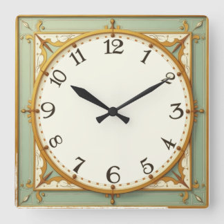 Relógio Quadrado Art Deco Mint