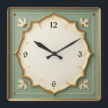 Relógio Quadrado Art Deco Mint<br><div class="desc">design de relógio do excelente. Você vai adorar como os outros. Esteja livre para usar este design para outro produto que você quiser ou para personalizar e adicionar seu texto. Siga-me para mais. Obrigado. Tenha um bom dia.</div>