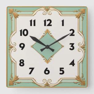 Relógio Quadrado Art Deco Mint