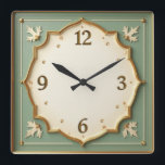 Relógio Quadrado Art Deco Mint<br><div class="desc">design de relógio do excelente. Você vai adorar como os outros. Esteja livre para usar este design para outro produto que você quiser ou para personalizar e adicionar seu texto. Siga-me para mais. Obrigado. Tenha um bom dia.</div>