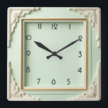 Relógio Quadrado Art Deco Mint<br><div class="desc">design de relógio do excelente. Você vai adorar como os outros. Esteja livre para usar este design para outro produto que você quiser ou para personalizar e adicionar seu texto. Siga-me para mais. Obrigado. Tenha um bom dia.</div>