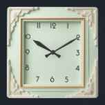 Relógio Quadrado Art Deco Mint<br><div class="desc">design de relógio do excelente. Você vai adorar como os outros. Esteja livre para usar este design para outro produto que você quiser ou para personalizar e adicionar seu texto. Siga-me para mais. Obrigado. Tenha um bom dia.</div>
