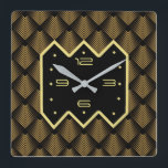 Relógio Quadrado Art Deco moderno<br><div class="desc">design de relógio do excelente. Você vai adorar como os outros. Esteja livre para usar este design para outro produto que você quiser ou para personalizar e adicionar texto. Siga o mw para mais. Obrigado. Tenha um bom dia.</div>