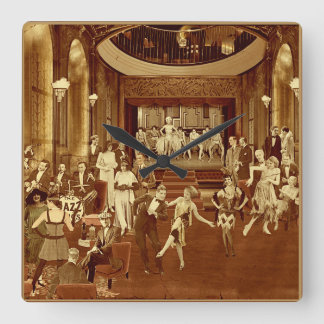 Relógio Quadrado Art Deco Night Club