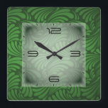 Relógio Quadrado Art Deco verde<br><div class="desc">design de relógio do excelente. Você vai adorar como os outros. Esteja livre para usar este design para outro produto que você quiser ou para personalizar e adicionar seu texto. Siga-me para mais. Obrigado. Tenha um bom dia.</div>