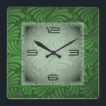 Relógio Quadrado Art Deco verde<br><div class="desc">design de relógio do excelente. Você vai adorar como os outros. Esteja livre para usar este design para outro produto que você quiser ou para personalizar e adicionar seu texto. Siga-me para mais. Obrigado. Tenha um bom dia.</div>