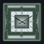 Relógio Quadrado Art Deco verde<br><div class="desc">design de relógio do excelente. Você vai adorar como os outros. Esteja livre para usar este design para qualquer produto que você quiser ou para personalizar e adicionar seu texto. Siga-me para mais. Obrigado.</div>