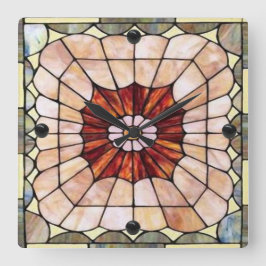 Relógio Quadrado Art. Deco Vidro 2