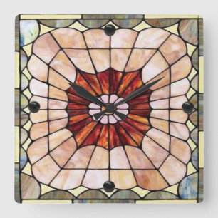 Relógio Quadrado Art. Deco Vidro 2