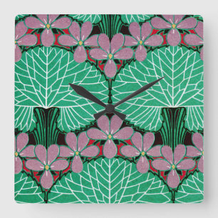 Relógio Quadrado Art Nouveau Padrão nº 12 em Emporio Moffa