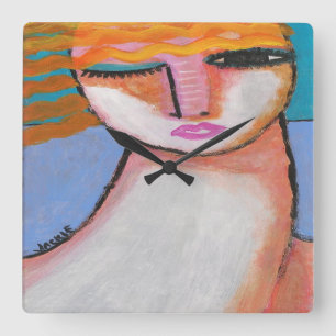 Relógio Quadrado Arte Abstrato original