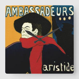 Relógio Quadrado Arte Antiga Arte Nova Ambassadeurs, Toulouse Lautr