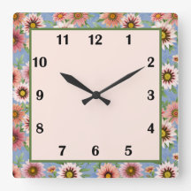 Arte Botânica Azul e Rosa Daisy