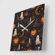 Arte de Abóbora e Fantasma para Noite de Halloween