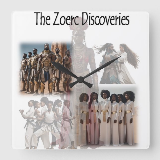 Relógio Quadrado Arte de Capa das Descobertas de Zoerc (Frente)