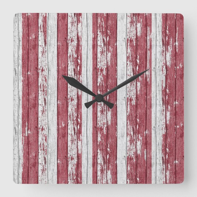 Relógio Quadrado Arte Montada por Ondas Modernas de Boho (Frente)