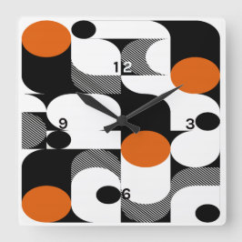 Relógio Quadrado Arte Retroativa