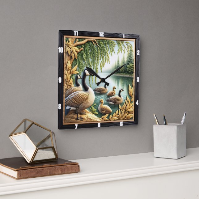 Relógio Quadrado Arte Russa (Escritório)