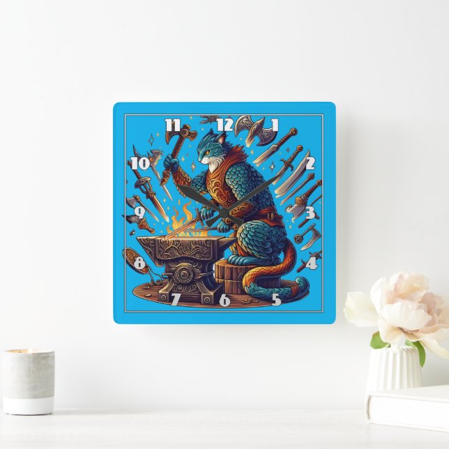 Relógio Quadrado Artesanato em um Blacksmith fantasmagista (Lar)