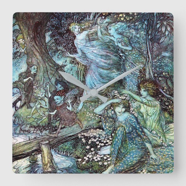 Relógio Quadrado Arthur Rackham (Frente)