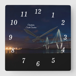 Relógio Quadrado Arthur Ravenel Night Pano Wall Clock